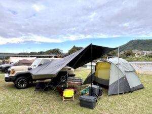 ランドクルーザー70&タープ1